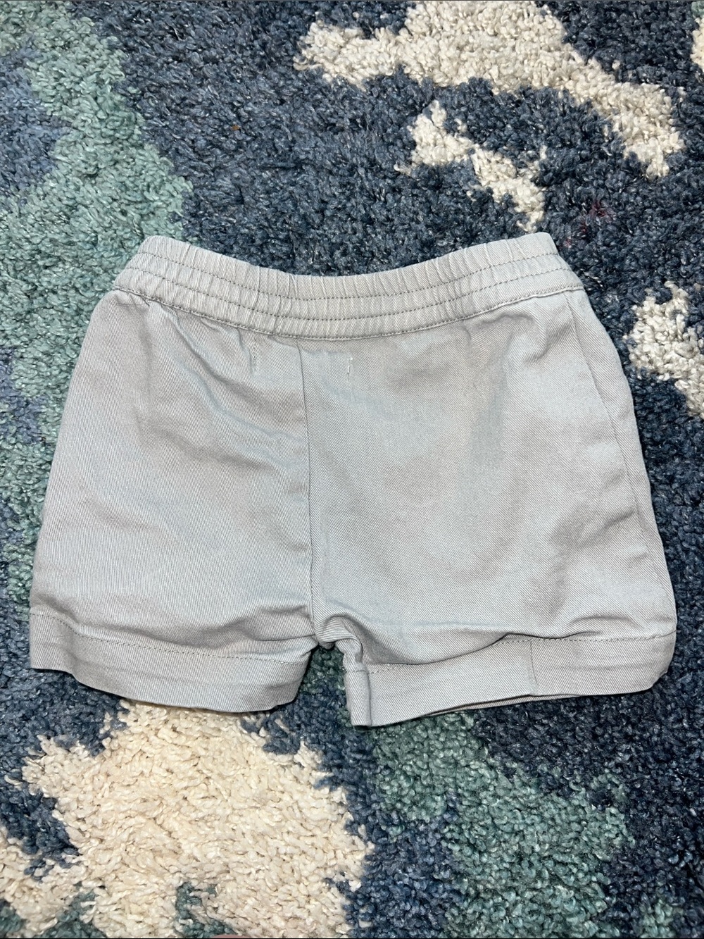 Kids Light Gray Stretch Cotton Shorts - Picture 2 of 5